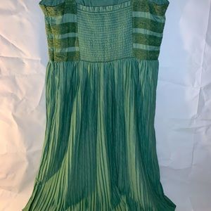 matilda jane green dress xs adjustable straps summer/ spring womens